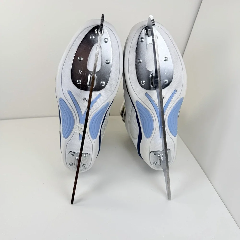Jackson Softec Ice Skates Women's Size 8 White Blue Figure Recreational